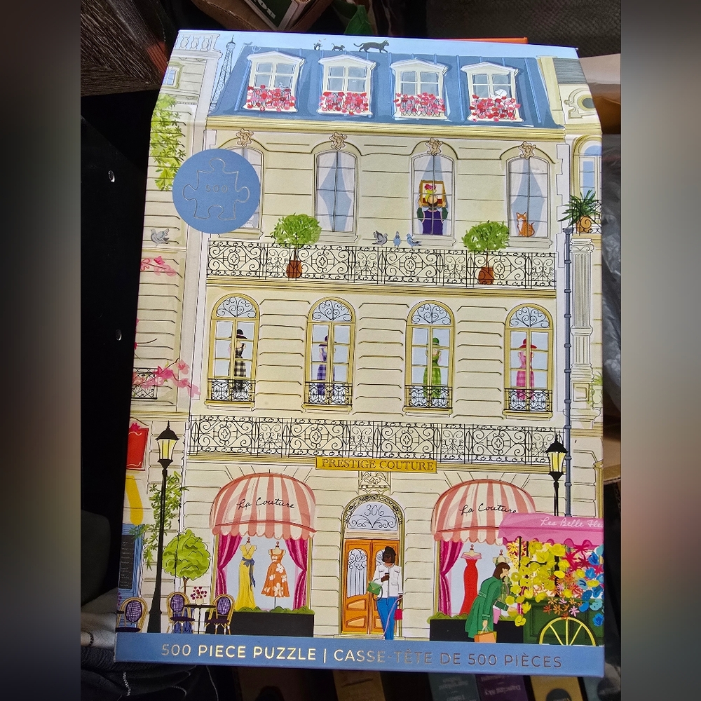 Parisian Boutique Puzzle Print Canvas Art